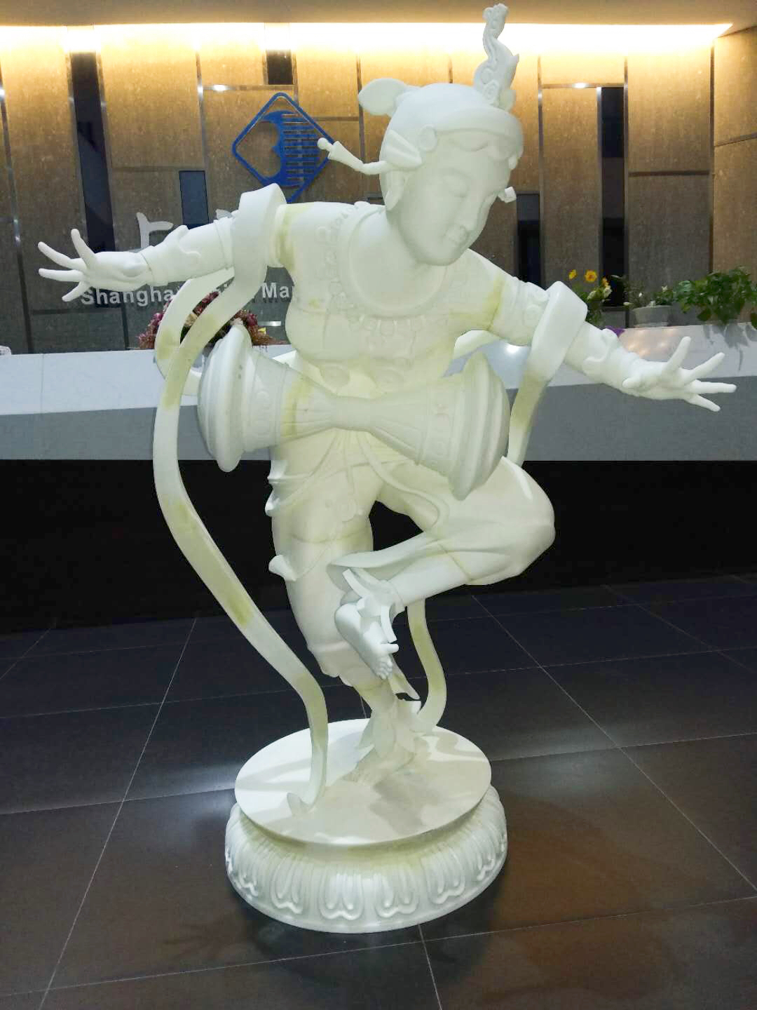 3D打印機(jī)打印大型雕塑——敦煌壁畫，白色數(shù)模